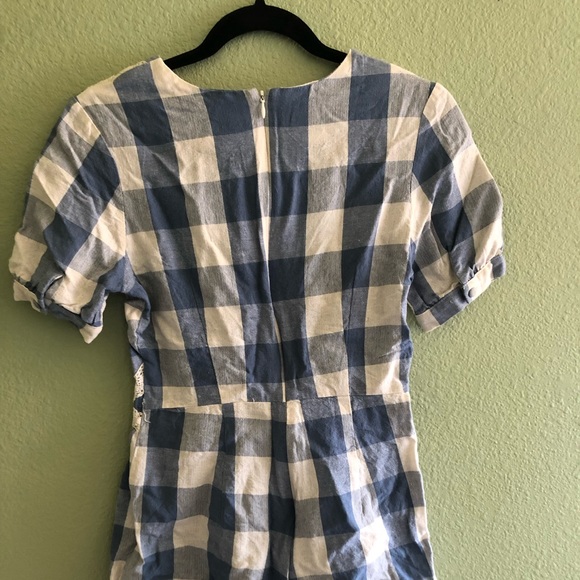 NORDSTROM Blue Plaid Romper - Picture 5 of 7